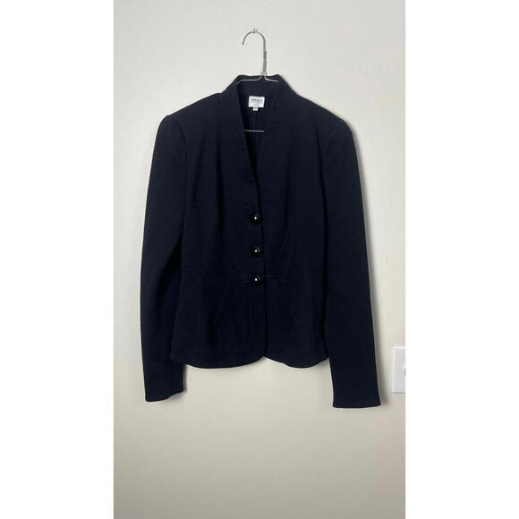 Armani Collezioni Jackets & Blazers - ARMANI COLLEZIONI STRUCTURED BLACK JACKET 8
